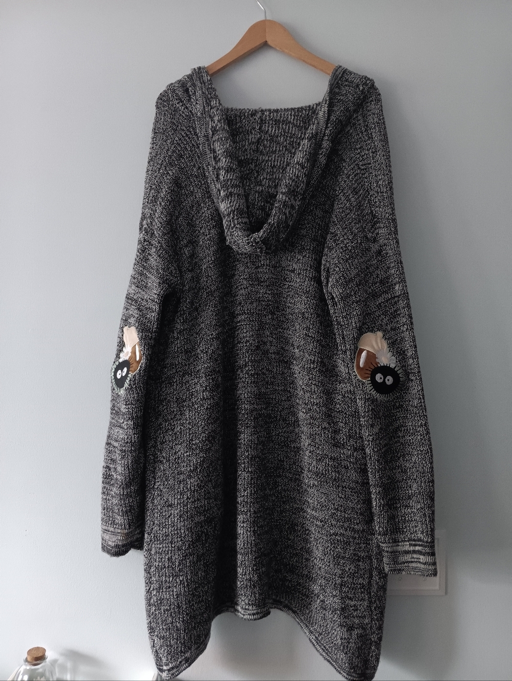 My Neighbor Totoro Studio Ghibli Her Universe Open Cardigan Sweater Gray Knit M - Picture 3 of 9